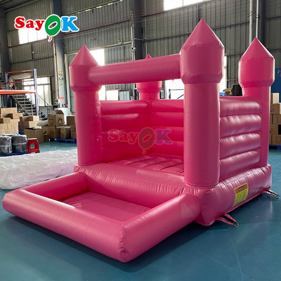 Sayok Customized PVC Small Inflatable Wedding Bouncer Pink Inflatable Bounce House for Outdoor Party