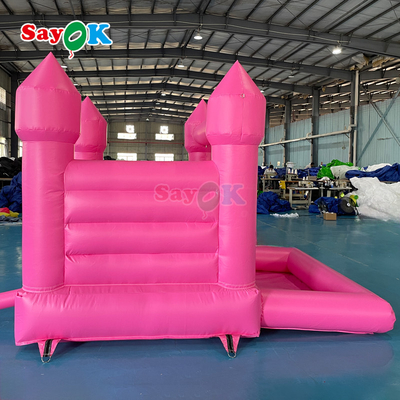 Sayok Customized PVC Small Inflatable Wedding Bouncer Pink Inflatable Bounce House for Outdoor Party