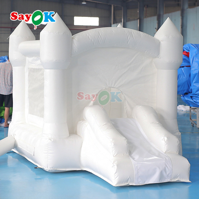 Sayok Inflatable White Bouncer Small Inflatable Bouncy Wedding Party Bounce House Slide For Kids