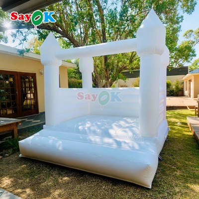 Sayok Inflatable White Bouncer Small Inflatable Bouncy Wedding Party Bounce House Slide For Kids