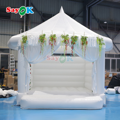 Sayok White Inflatable Bounce House Outdoor Party Wedding Bouncy Castle Inflatables