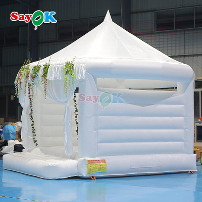 Sayok White Inflatable Bounce House Outdoor Party Wedding Bouncy Castle Inflatables