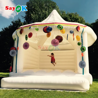 Wedding Inflatable Bouncy Castle Outdoor White Inflatable Bounce House