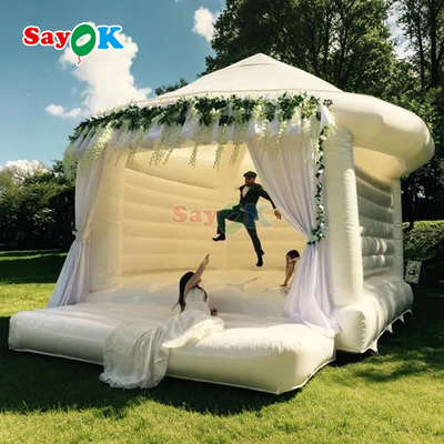 Wedding Inflatable Bouncy Castle Outdoor White Inflatable Bounce House