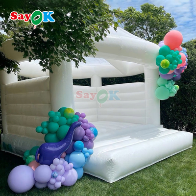 Customized White Inflatable Bouncy Castle for Outdoor Wedding Party