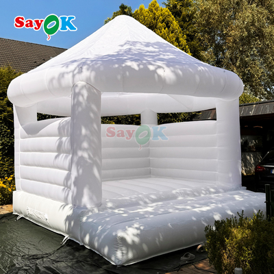 Customized White Inflatable Bouncy Castle for Outdoor Wedding Party
