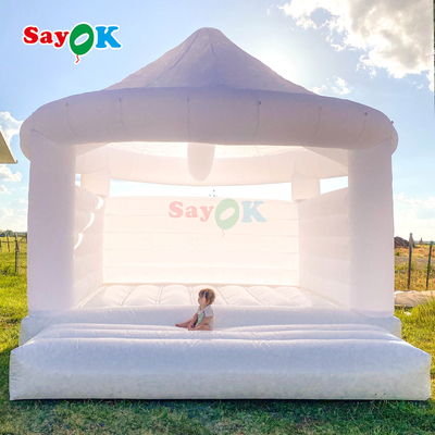 Customized White Inflatable Bouncy Castle for Outdoor Wedding Party