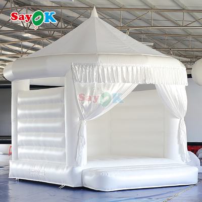 Customized White Inflatable Bouncy Castle for Outdoor Wedding Party