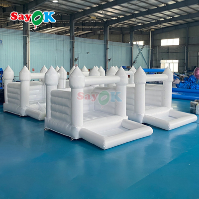 White Wedding Party Small Bounce House Inflatable Boucy Castle with Ball Pit