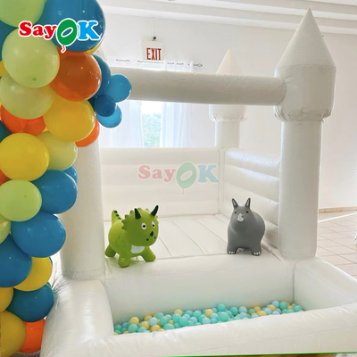 White Wedding Party Small Bounce House Inflatable Boucy Castle with Ball Pit