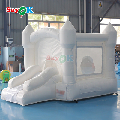 Pink Inflatable Small Bounce House White Inflatables Boucy Castle for Birthday Party