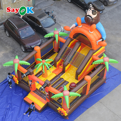 Sayok Pirate Ship Commercial Bounce House Combo Inflatable Bouncer With Slide