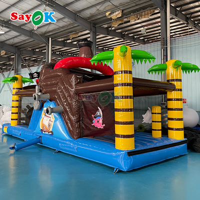 Customized Commercial Bouncing Inflatable Bounce Castle Pirate Ship Inflatable Bouncer Slide for Kids
