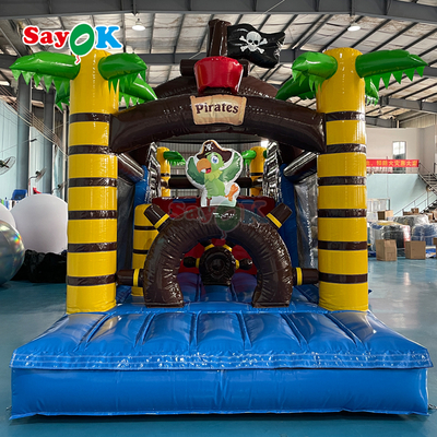 Customized Commercial Bouncing Inflatable Bounce Castle Pirate Ship Inflatable Bouncer Slide for Kids