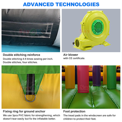 Sayok Commercial Inflatables Dinosaur Inflatable Bounce House Slide for Outdoor Event