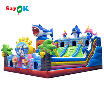 Sayok Giant Seaworld Inflatable Bounce House Combo Children Playground Inflatable Bouncing Castle with Slide Climbing