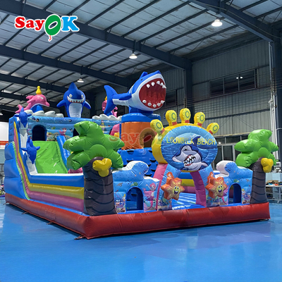 Giant Seaworld Inflatable Bounce House Combo Children Playground Inflatable Bouncing Castle with Slide Climbing