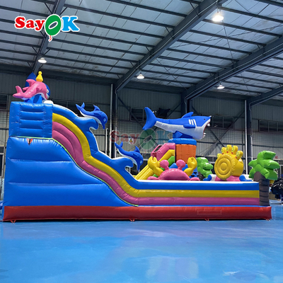 Giant Seaworld Inflatable Bounce House Combo Children Playground Inflatable Bouncing Castle with Slide Climbing