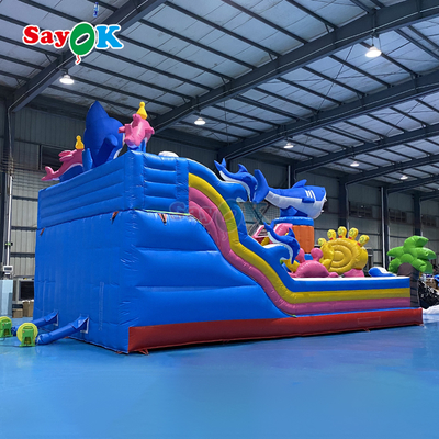 Giant Seaworld Inflatable Bounce House Combo Children Playground Inflatable Bouncing Castle with Slide Climbing
