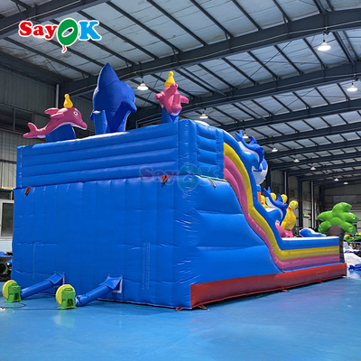 Sayok Giant Seaworld Inflatable Bounce House Combo Children Playground Inflatable Bouncing Castle with Slide Climbing