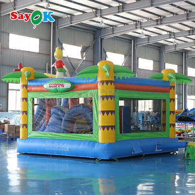 Surf Themed Inflatable Bouncer Castle Commercial Bouncy Castle Inflatable Combo for Kids