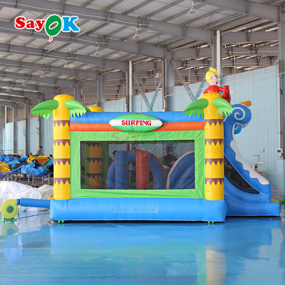 Surf Themed Inflatable Bouncer Castle Commercial Bouncy Castle Inflatable Combo for Kids