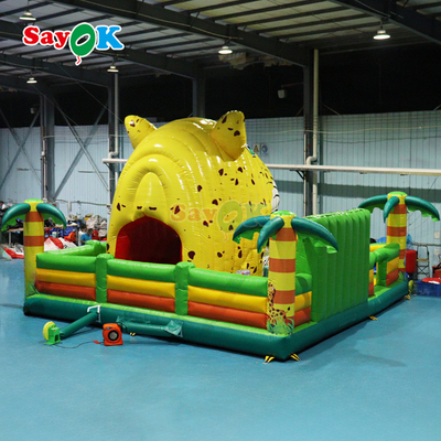 Sayok Tiger Jungle Themed Bounce House Inflatable Giant Bouncy Castle for Kids