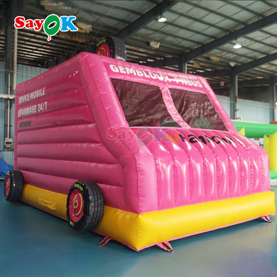 Sayok Pink Car Bounce House Inflatable Bouncer Commercial for Kids