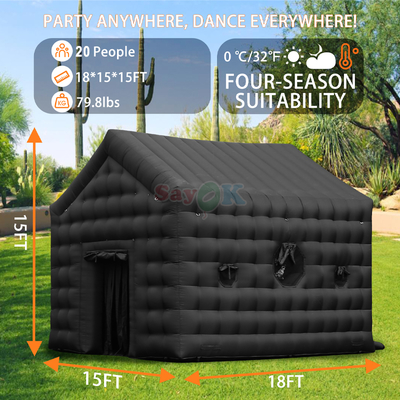 18ft Inflatable Nightclub Inflatable Disco Tent Portable Night Club for Outdoor Party