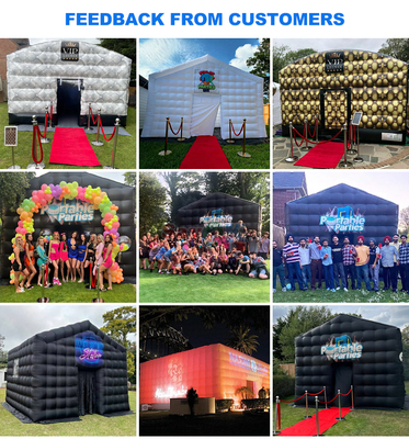Sayok 26ft Portable Inflatable Nightclub Outdoor Party Inflatable Disco Tent Black Night Club with Lights
