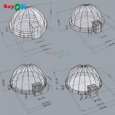 26.2ft Sunproof Easy to Install Durable Inflatable Planetarium Projection Dome Tent for Student Study and Advertising