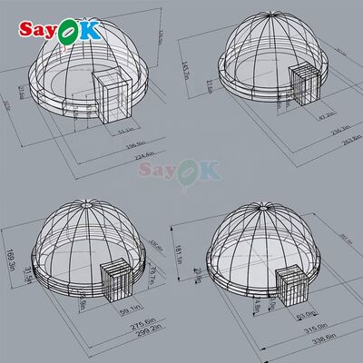 Sayok Digital Printing Portable Inflatable Planetarium Dome with Projector for School Outdoor