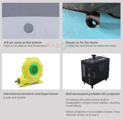 Sayok 6m Digital Printing Mobile Planetarium Dome Portable Inflatable Astronomy Tent for Schools