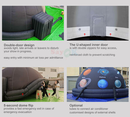 4m Inflatable Planetarium Dome Portable Cinema Tent School Projection Inflatable Planetarium Dome with air Blower Floor Mat