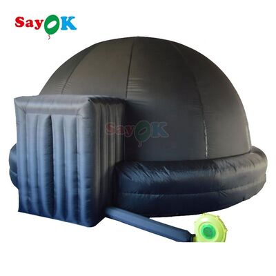 Sayok Black 5m Portable Planetarium Inflatable Dome Customized Size Inflatable Astronomy Movie Tent for School Outdoor Events