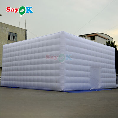 Sayok Portable Oxford Fabric 10m Large Lighted Inflatable Air Party Cube Tent for Outdoor Camping Event Rental