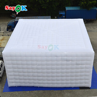 Sayok Portable Oxford Fabric 10m Large Lighted Inflatable Air Party Cube Tent for Outdoor Camping Event Rental