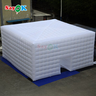 Sayok Free 3D Design Oxford Cloth 10x10m Large Cube Outdoor Event Party Inflatable Tent with LED Light and Blower