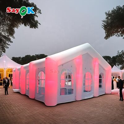 Sayok Large Advertise Tent Outdoor Wedding Club Party Tents for 200 People Events with LED