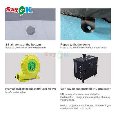 Sayok 360 Full Dome Astro Tent Astronomy Planetarium Dome Tent Mobile Inflatable Planetarium Tent Projection Dome