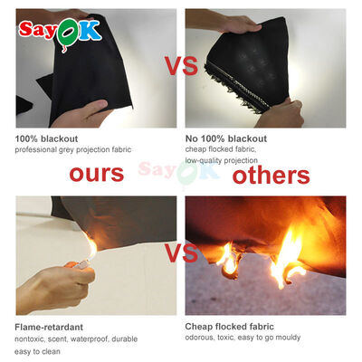 SAYOK 100% Blackout Fire-Retardant Inflatable Planetarium Dome with Free 3D Design for Schools and Events