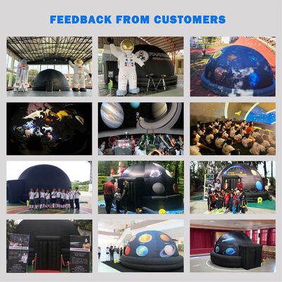 SAYOK 6m Diameter Portable Inflatable Planetarium Dome with 100% Blackout and Fire-Retardant Fabric for School Astronomy Education