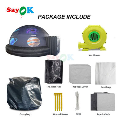 SAYOK 100% Blackout Fire-Retardant Inflatable Planetarium Dome with Free 3D Design Service for Schools and Museums