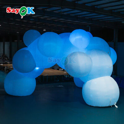 Large 12m x 7m Cloud-Shaped Inflatable Air Tent with LED Lighting and Customizable Logo for Outdoor Events
