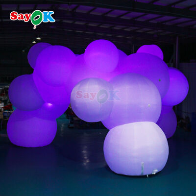 Large 12m x 7m Cloud-Shaped Inflatable Air Tent with LED Lighting and Customizable Logo for Outdoor Events