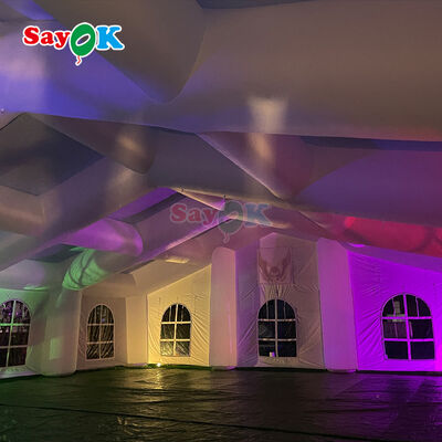 Weather-resistant Giant Outdoor Inflatable Air Tent with LED Lighting for 300 People Events