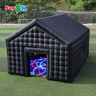 8mx6mx5mH Black Inflatable Disco Tent Portable Night Club Tent Waterproof UV Resistant for Outdoor Events