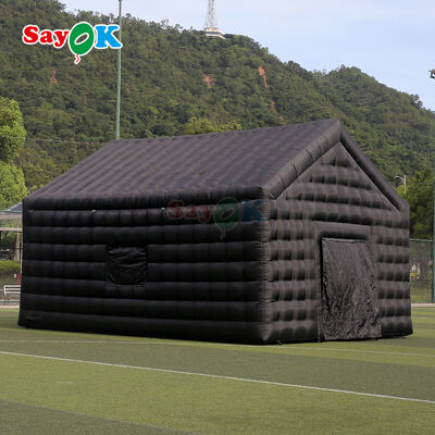 8mx6mx5mH Black Inflatable Disco Tent Portable Night Club Tent Waterproof UV Resistant for Outdoor Events
