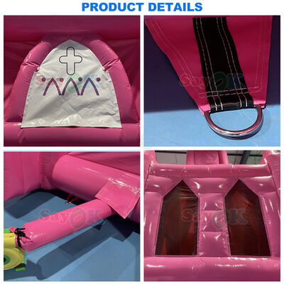 Custom Pink Flame-Retardant UV Resistant Inflatable Church Tent for Outdoor Wedding Events