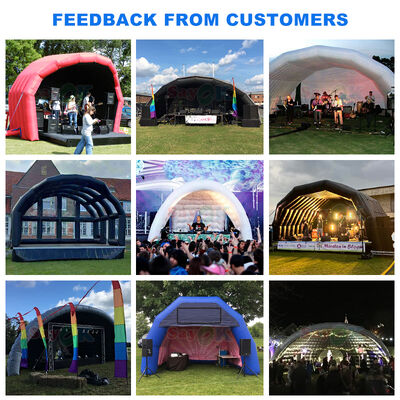 Portable Waterproof UV Resistant Inflatable Air Tent for Outdoor Events and Stage Covers